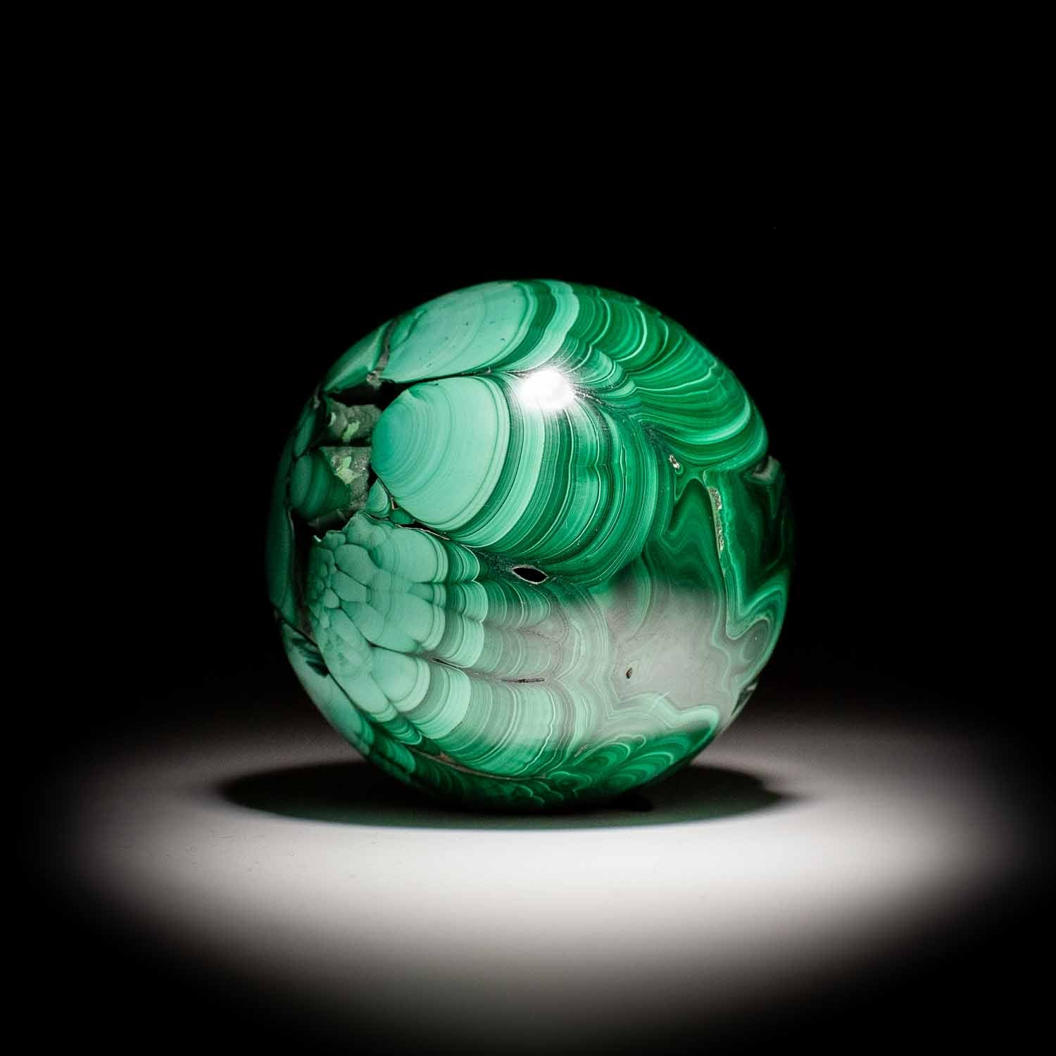 Malachite Sphere - 6