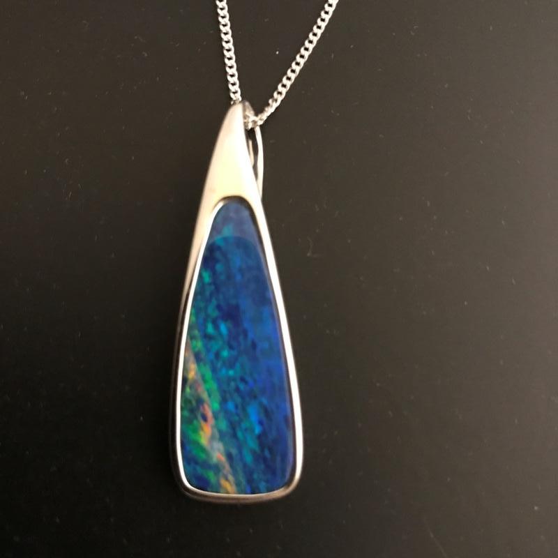 Australian Opal Doublet Pendant - 117