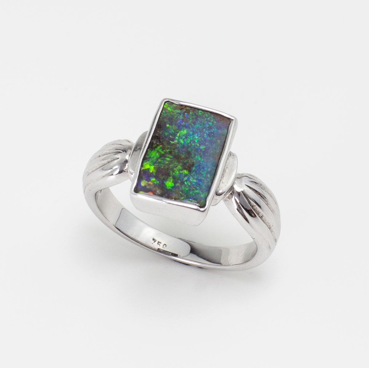 Australian Boulder Opal ring 