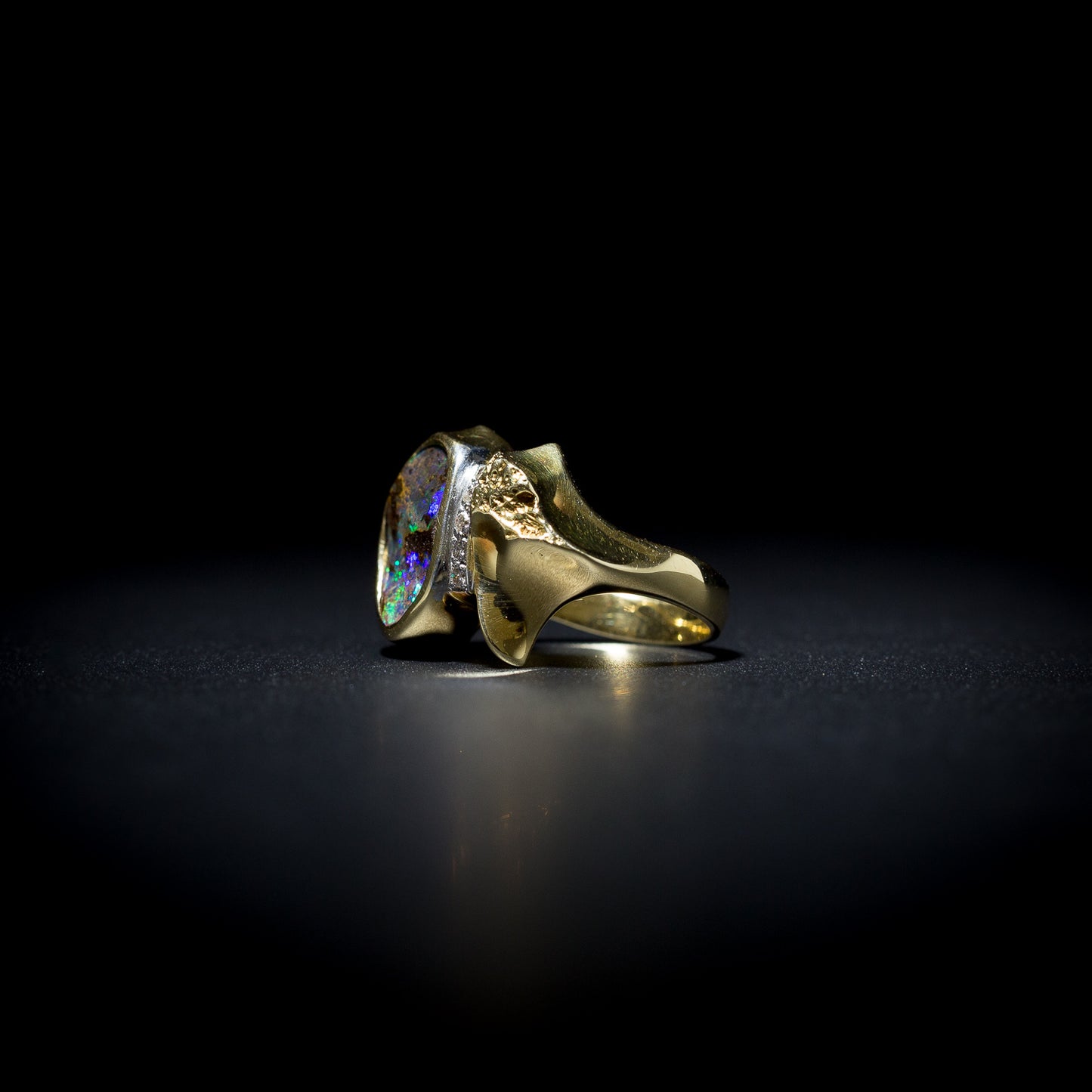 Australian Boulder Opal Ring - 111