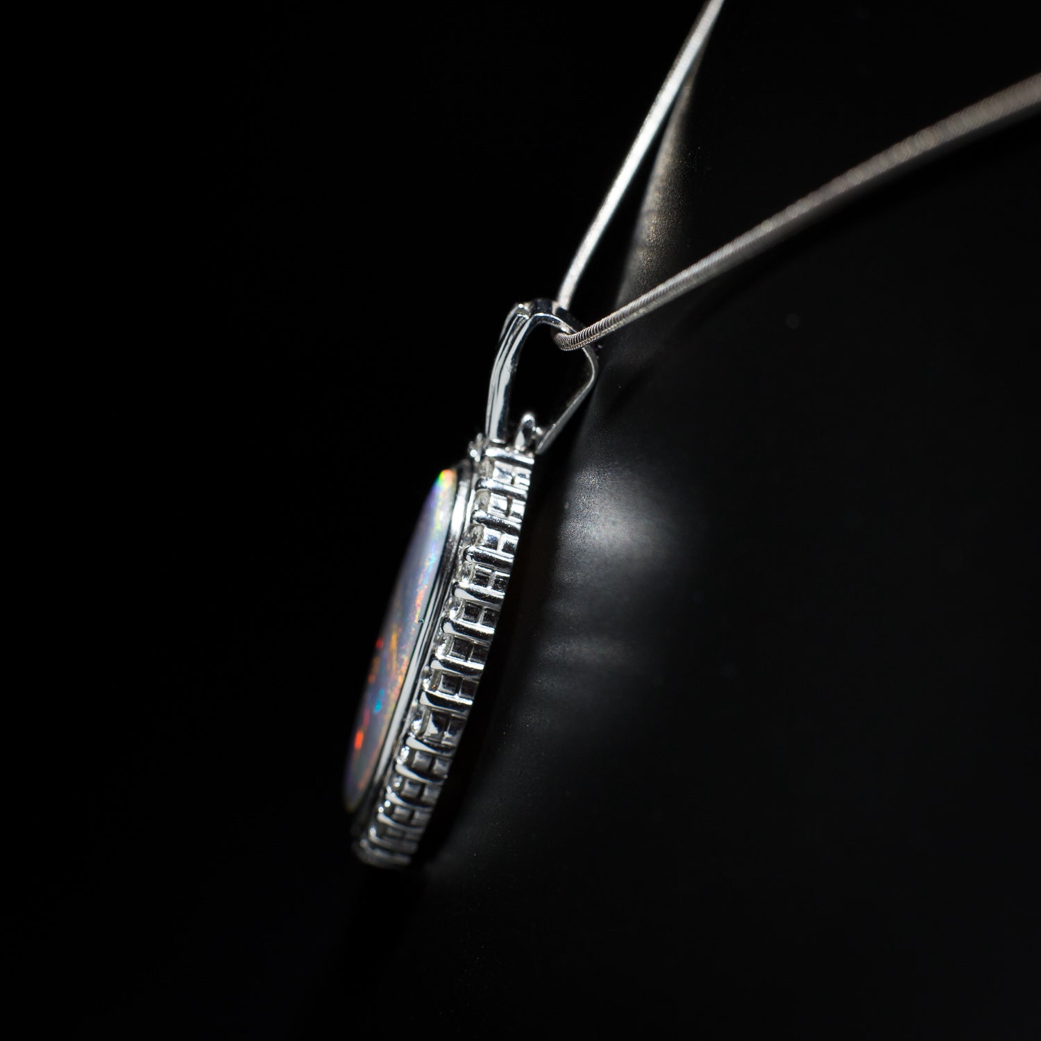 Australian Black Opal Pendant - 1025