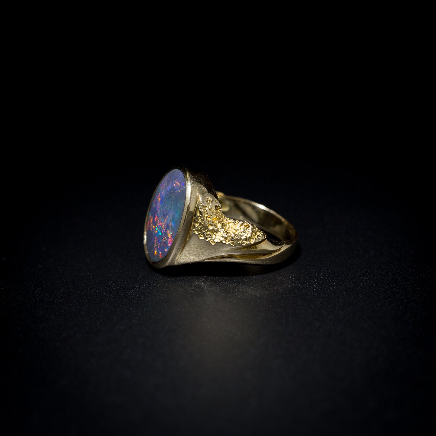 Black opal ring - 108