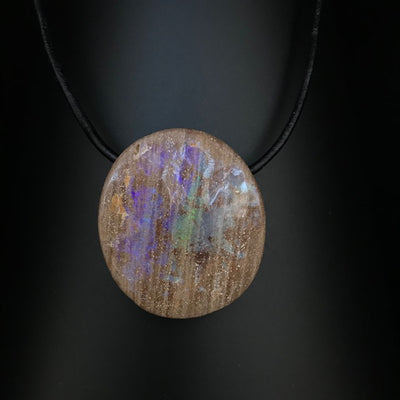 Australian Opal on leather | opal | South Australia opal | 1