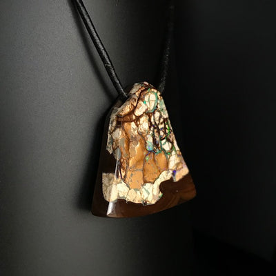 Boulder opal necklace - 24