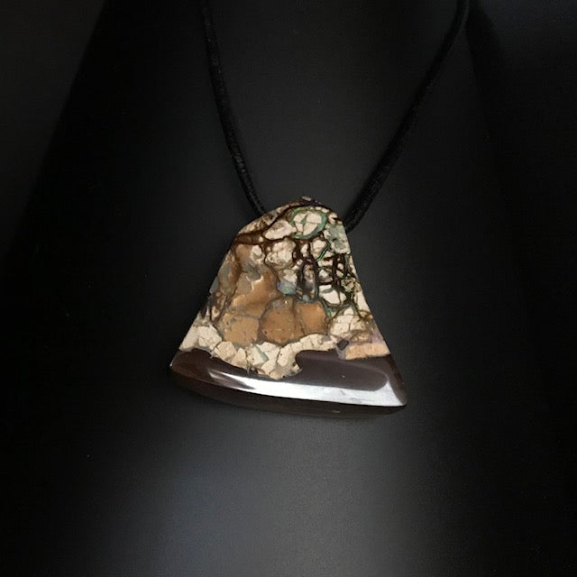 Boulder opal necklace - 24