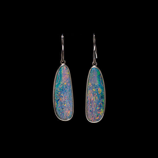 Australian Opal Doublet Earrings - 501