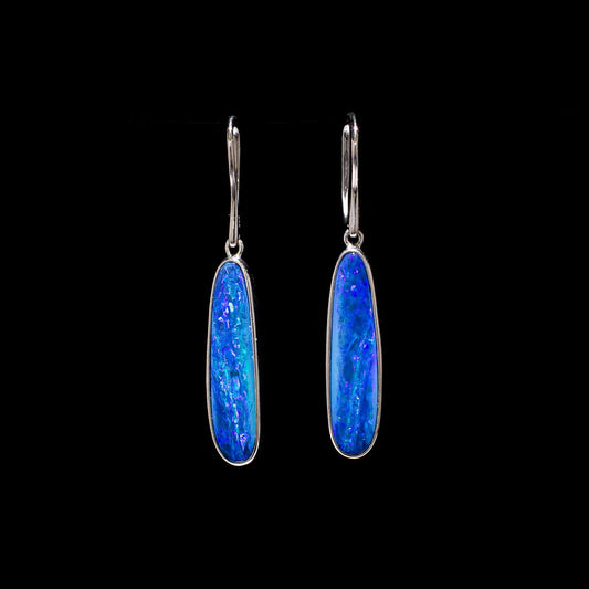 Australian Opal Doublet Earrings - 505