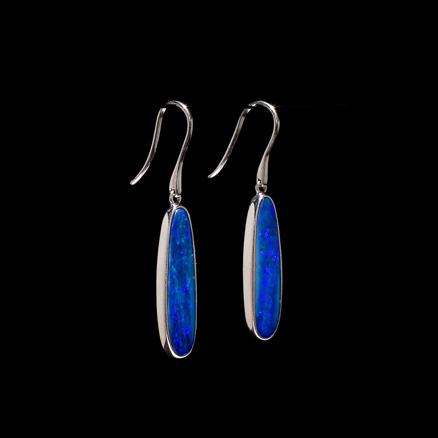Australian Opal Doublet Earrings - 505