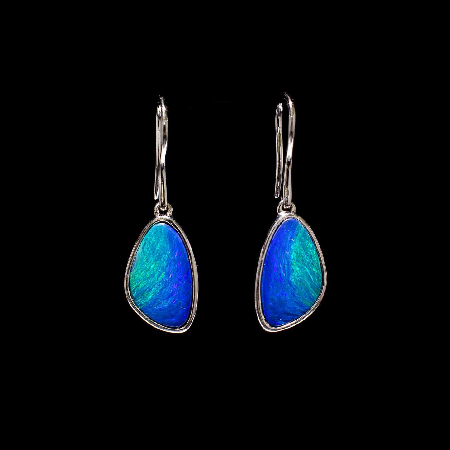 Australian Opal Doublet Earrings - 509