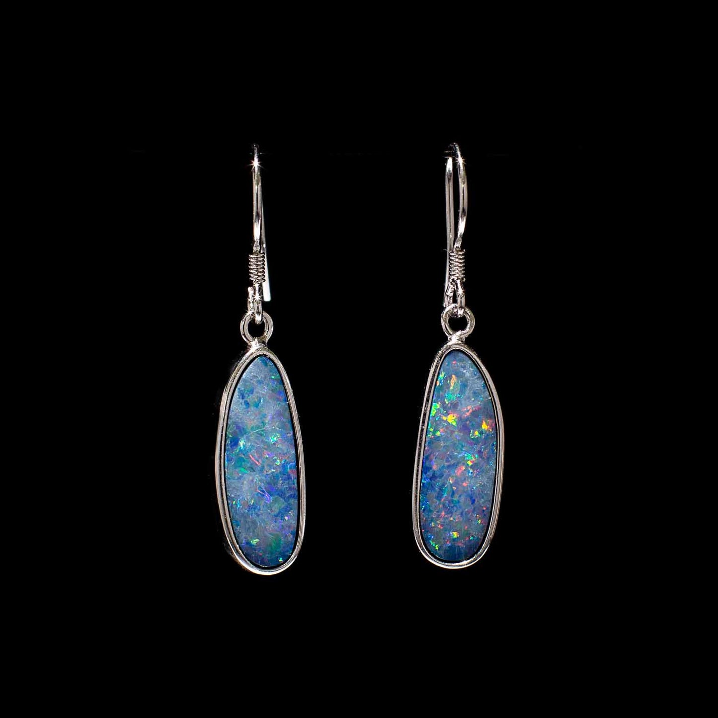 Australian Opal Doublet Earrings - 510