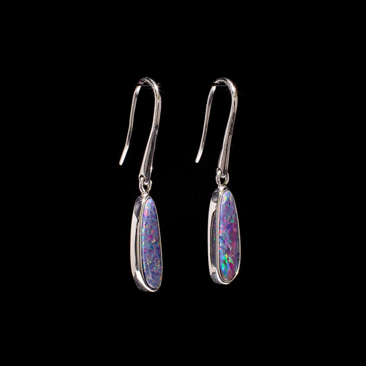 Australian Opal Doublet Earrings - 511