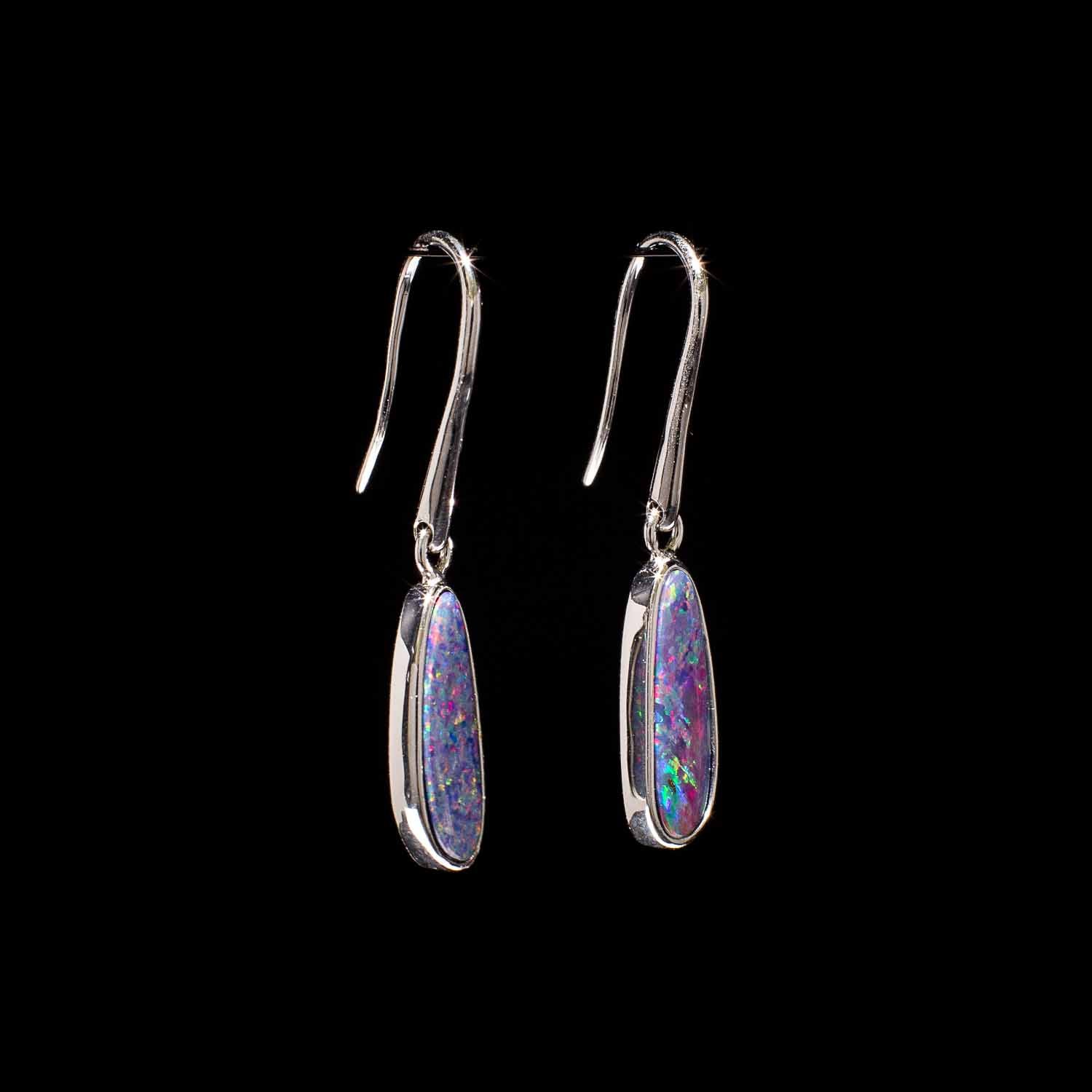 Australian Opal Doublet Earrings - 511