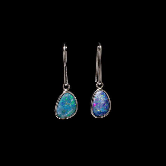 Australian Opal Doublet Earrings - 513