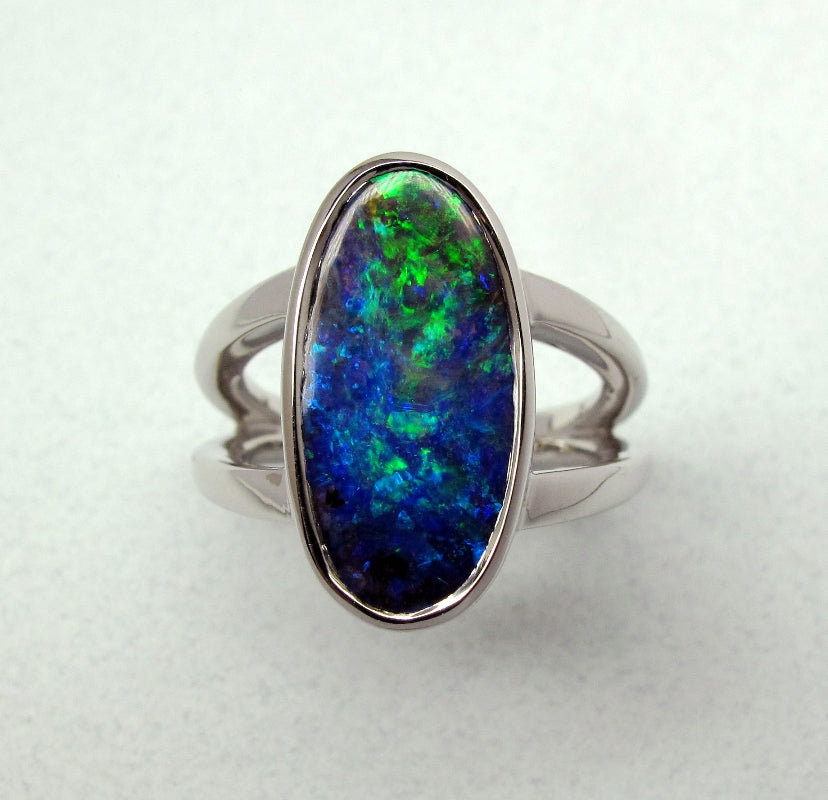 Australian Boulder Opal Ring - 102