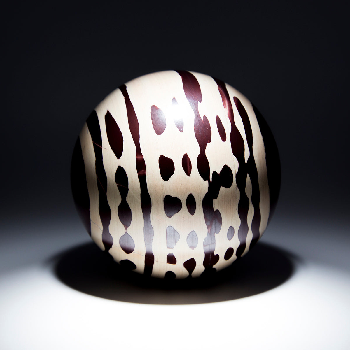 Zebra Rock Sphere - 3