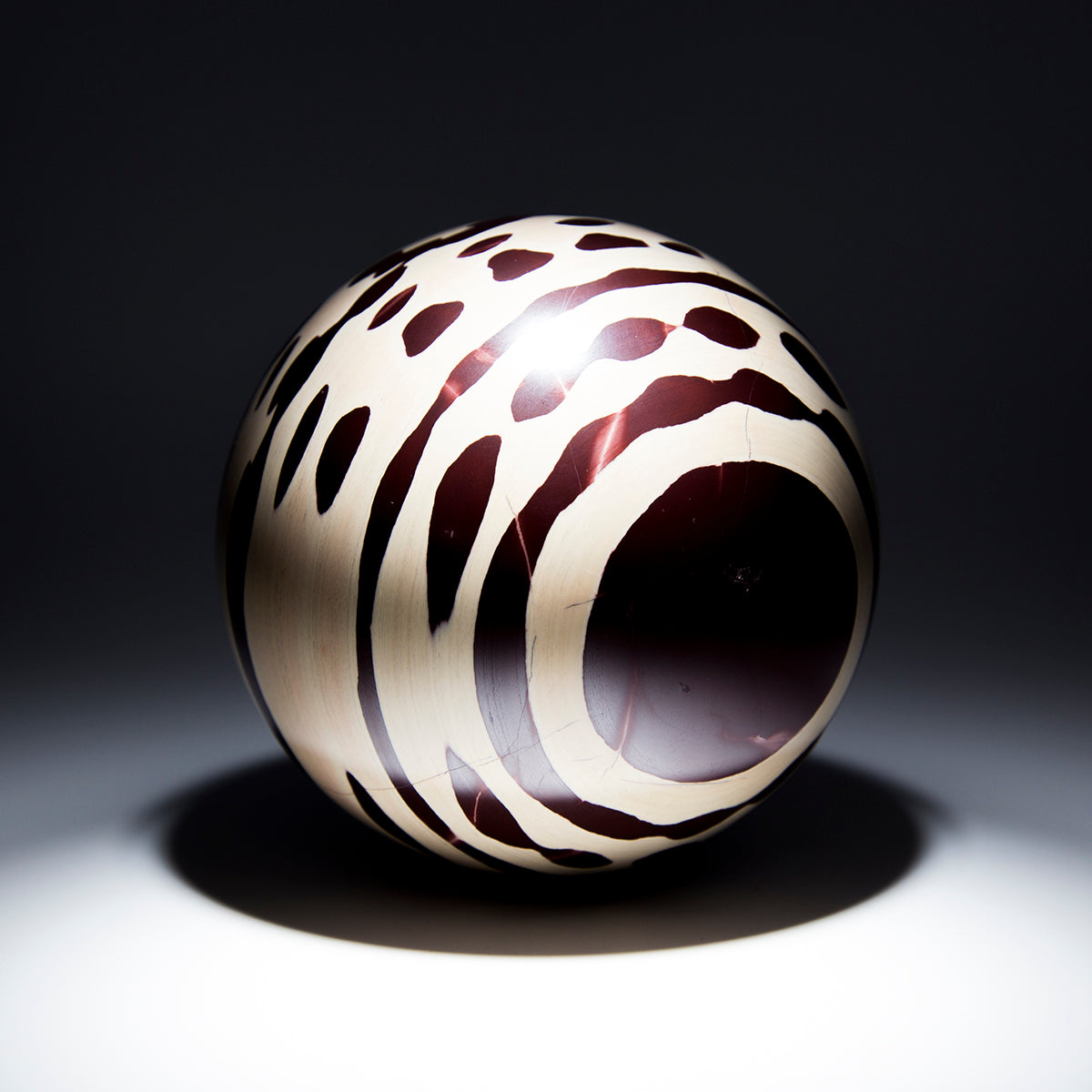 Zebra Rock Sphere - 3