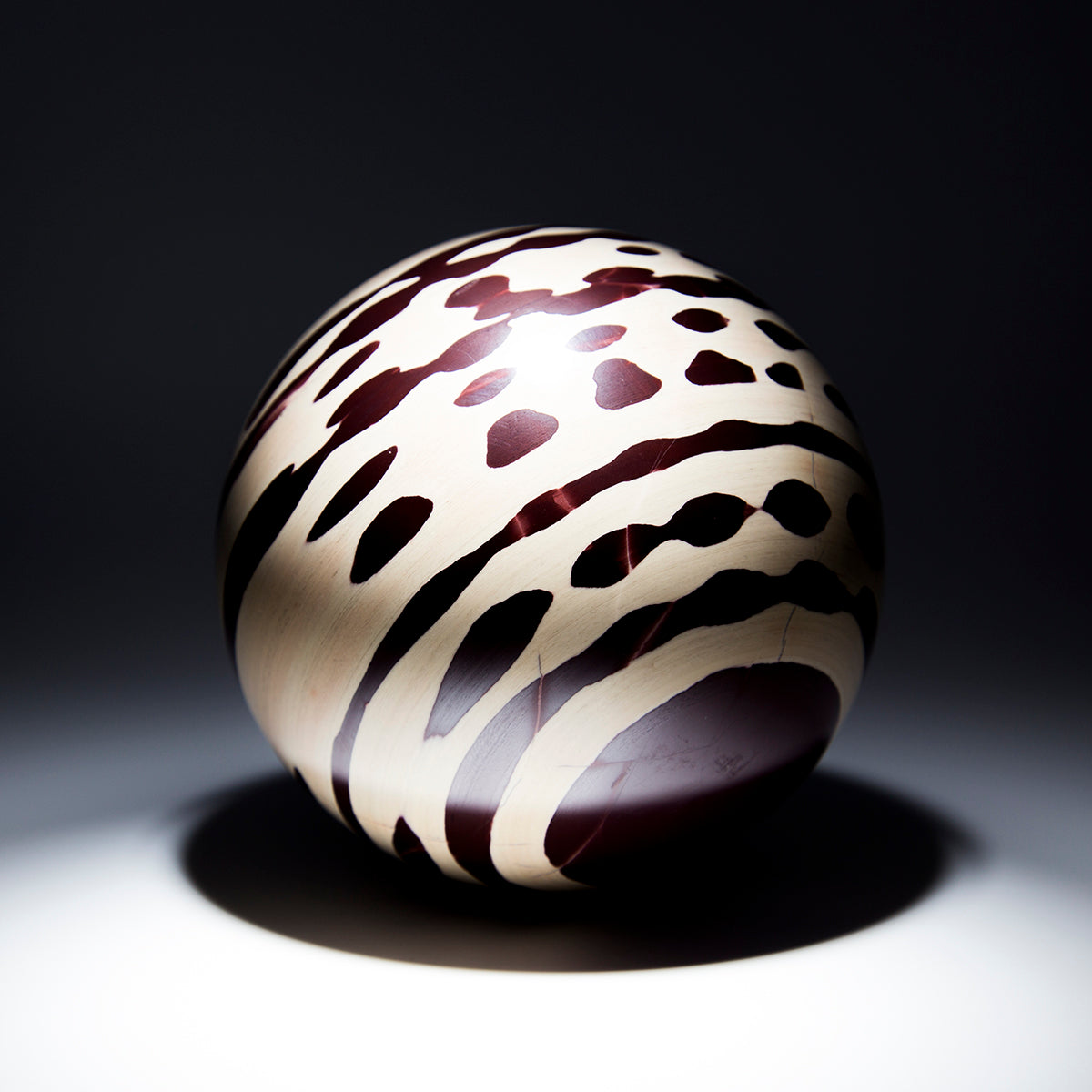 Zebra Rock Sphere - 3